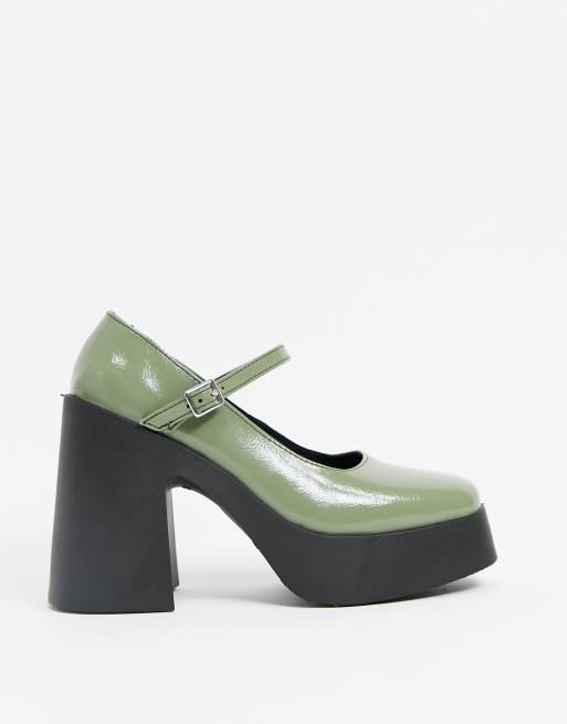 Asos green store shoes