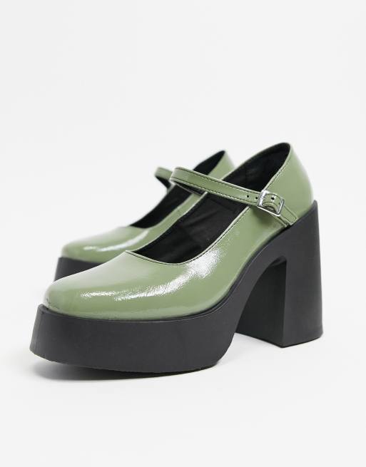 Mint green discount mary jane shoes