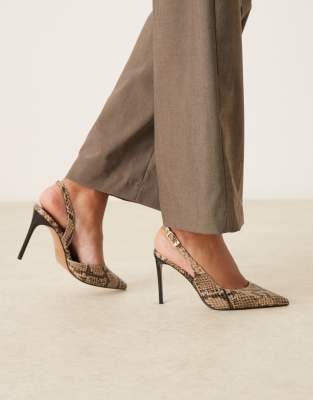 Asos Design Polar D'orsay Slingback High Heel Shoes In Multi