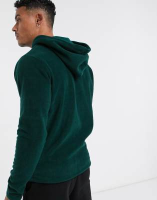 green fleece hoodie