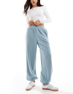 polar fleece pants in pale blue - part of a set