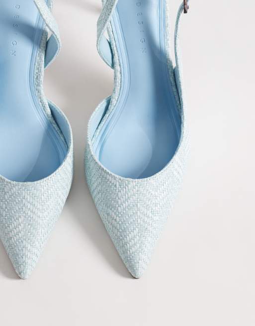 ASOS DESIGN - Polar - Slingback schoenen met hoge stilettohak in blauw, 4 van 4