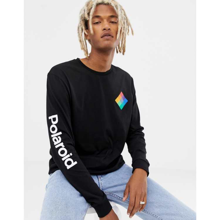 Polaroid crop top long sales sleeve