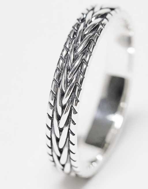ASOS DESIGN – Polerad ring med flätad design av sterlingsilver, 2 av 4