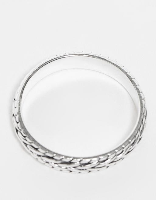 ASOS DESIGN – Polerad ring med flätad design av sterlingsilver, 4 av 4