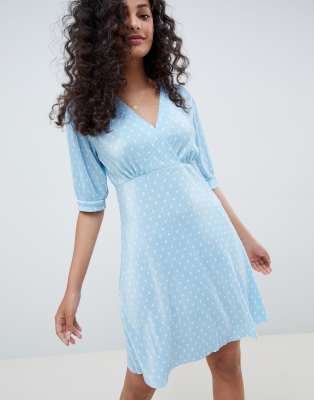 baby blue tea dress