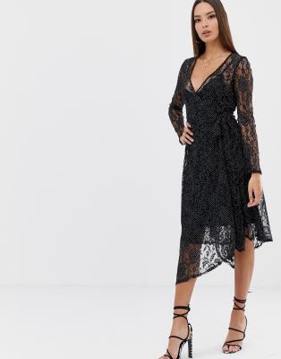 asos midi wrap dress