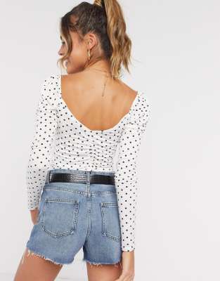 polka dot top asos