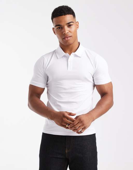 ASOS DESIGN - Polo attillata bianca
