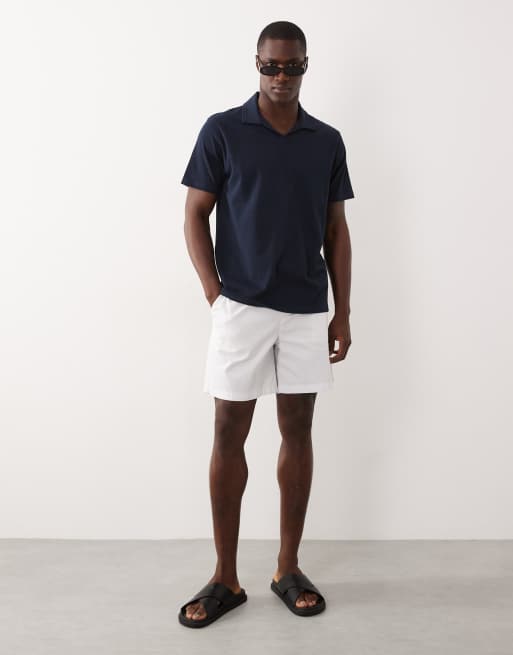 ASOS DESIGN - Polo azul marino de corte estándar con muesca de tejido grueso, 2 de 5