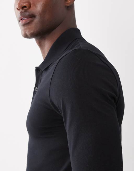 ASOS DESIGN - Polo basic attillata nera, 5 di 5