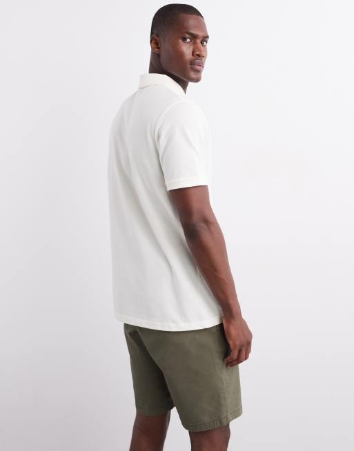 ASOS DESIGN - Polo basic in piqué panna regular fit, 3 di 5
