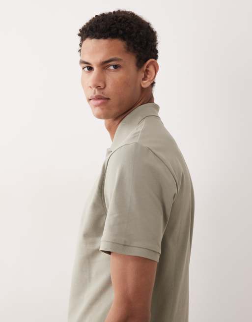 ASOS DESIGN - Polo basic regular fit in piqué verde salvia, 5 di 5