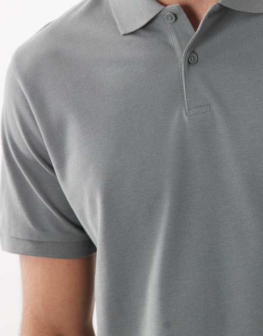 ASOS DESIGN - Polo basic regular fit verde medio in piqué, 5 di 5