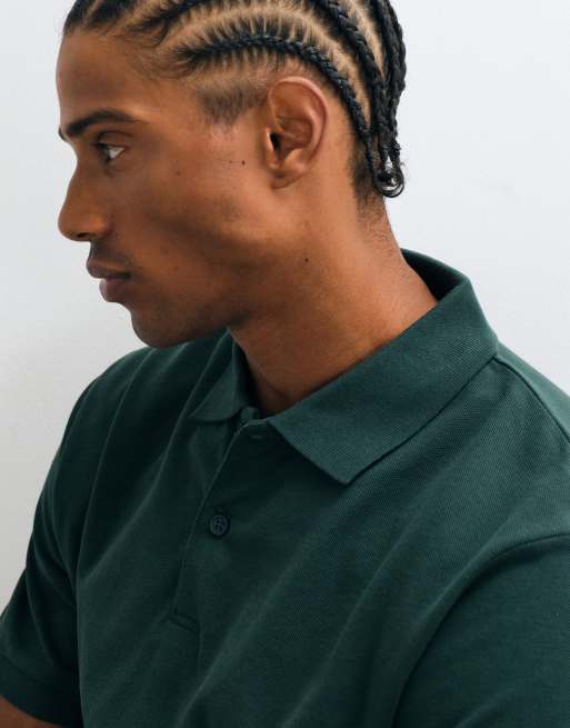 ASOS DESIGN - Polo basique en piqué - Vert foncé, 5 de 5