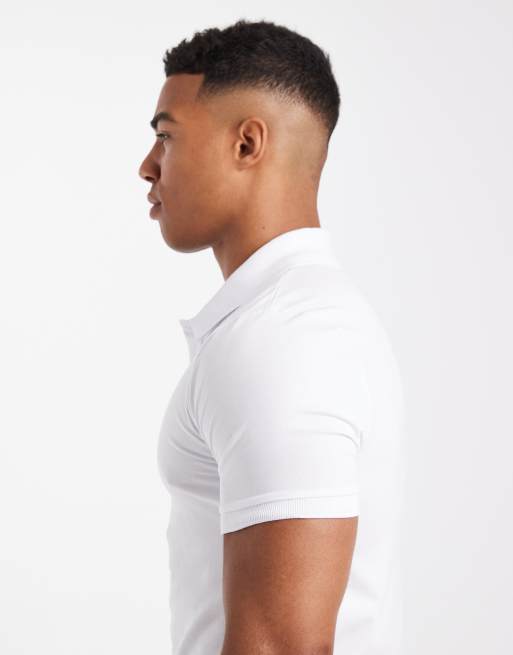 ASOS DESIGN - Polo basique moulant - Blanc  , 4 de 5