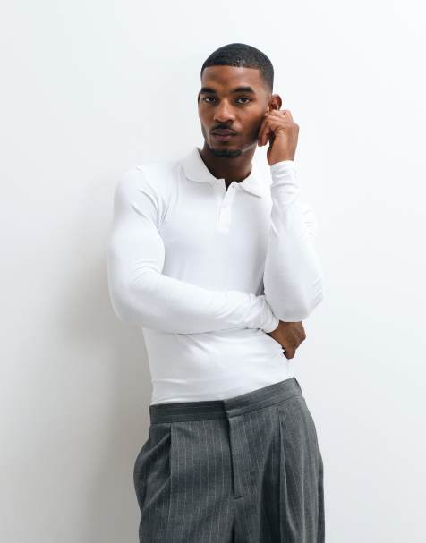 ASOS DESIGN - Polo basique moulant - Blanc - view 1