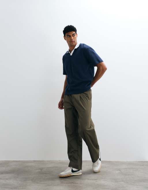 ASOS DESIGN - Polo blu navy vestibilità comoda con bordi a contrasto, 3 di 5