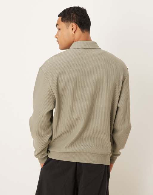 ASOS DESIGN - Polo comoda beige a coste, 3 di 5