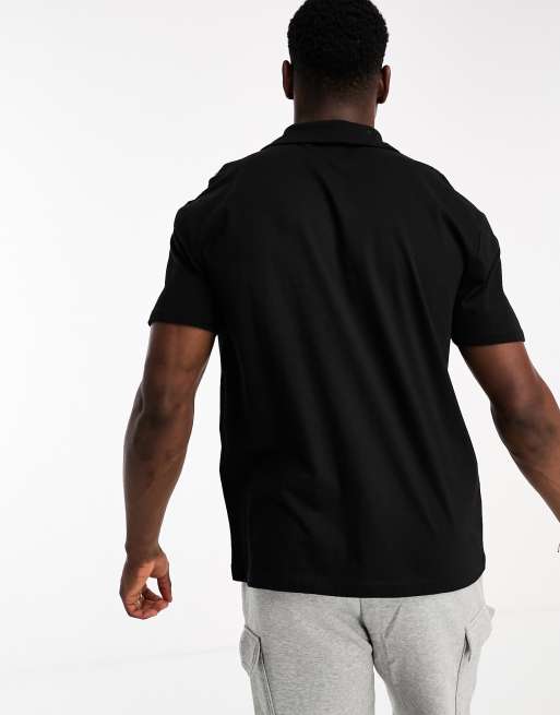 ASOS DESIGN - Polo comoda nera a righe verticali bianche, 3 di 4