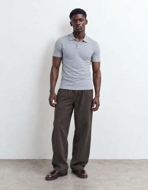 ASOS DESIGN polo de corte ajustado en gris, 10 de 10