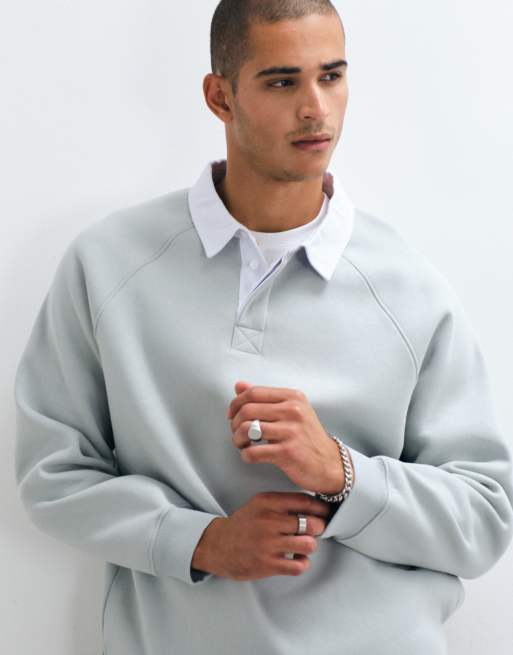 ASOS DESIGN - polo de rugby relajado con manga raglán en color pastel, 3 de 5