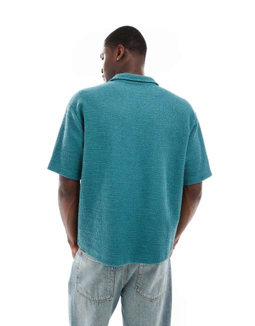 ASOS DESIGN - Polo décontracté texturé - Vert, 2 de 4