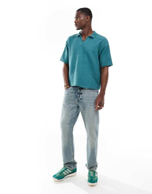 ASOS DESIGN - Polo décontracté texturé - Vert, 4 de 4
