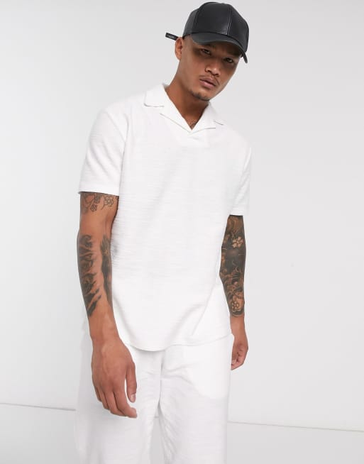 ASOS DESIGN - Ensemble en tissu texturé - Blanc cassé, 2 de 3