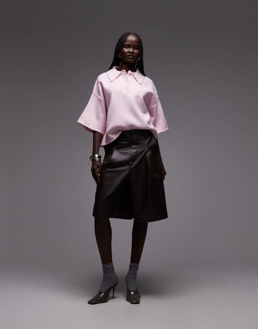 ASOS DESIGN - Polo duveteux coupe épurée - Rose, 4 de 4
