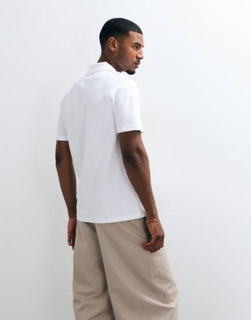 ASOS DESIGN - Polo élégant texturé coupe classique - Blanc, 4 de 5
