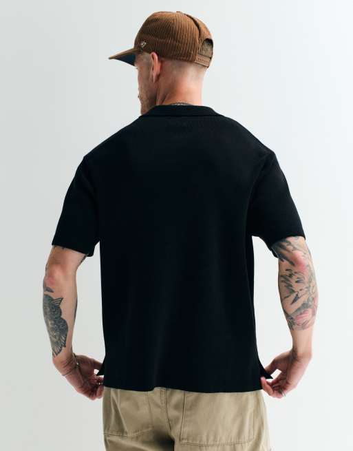 ASOS DESIGN polo en maille adaptatif noir, 6 de 10