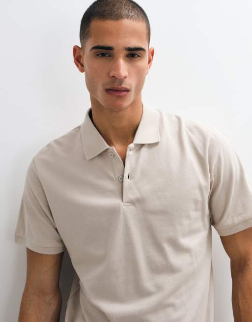 ASOS DESIGN polo en piqué beige, 4 de 9