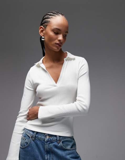 ASOS DESIGN - Polo épuré effet rétréci - Crème - view 1