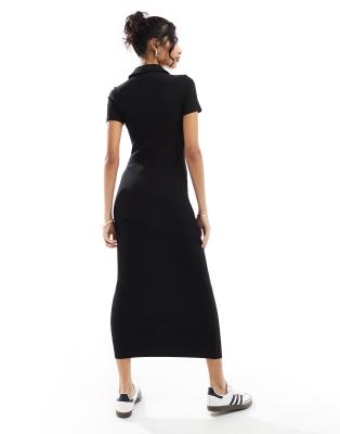 ASOS DESIGN polo midi dress in black | ASOS