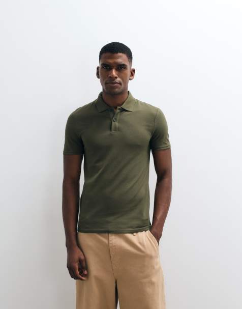 ASOS DESIGN - Polo moulant basique en piqué - Kaki - view 1