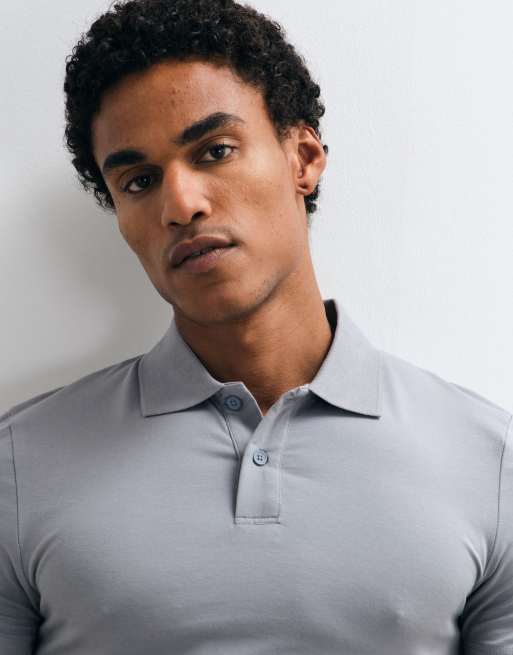 ASOS DESIGN polo moulant gris, 3 de 10