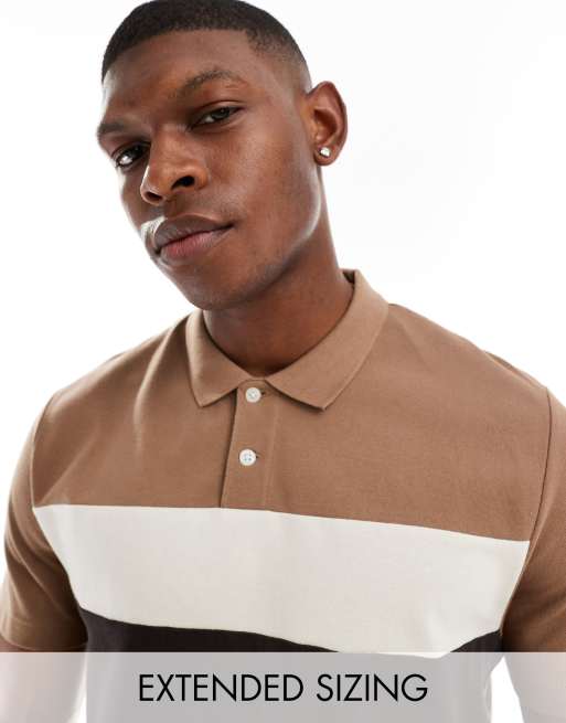 ASOS DESIGN - Polo multicolore con design cut and sew