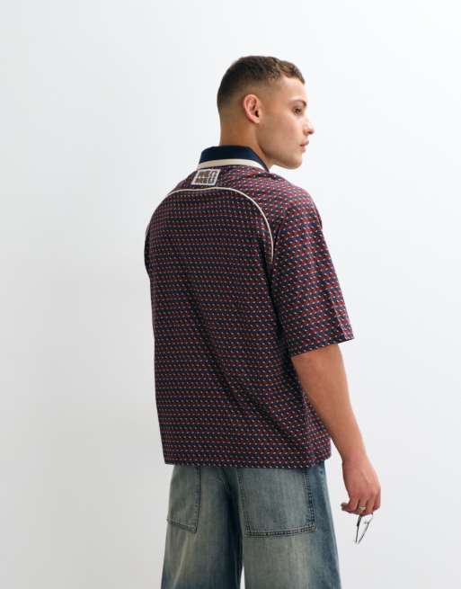 ASOS DESIGN - Polo oversize avec imprimé Coupe du Monde Angleterre FIFA - Bordeaux, 4 de 5
