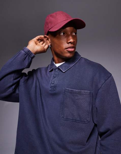 ASOS DESIGN - Polo oversize coupe carrée - Bleu marine délavé - view 1