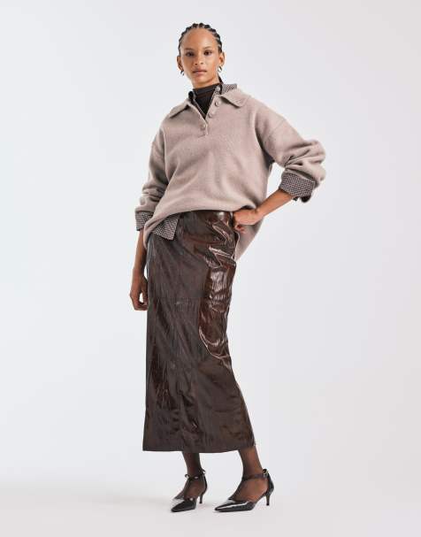 ASOS DESIGN - Polo premium in lana d'agnello color fungo - view 1