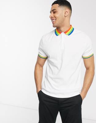 rainbow polo shirt