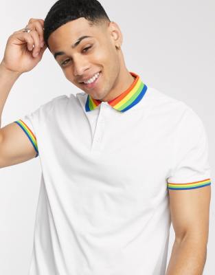 rainbow polo shirt