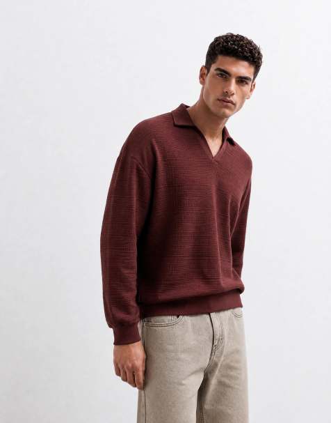 ASOS DESIGN - Polo squadrata oversize marrone - view 1