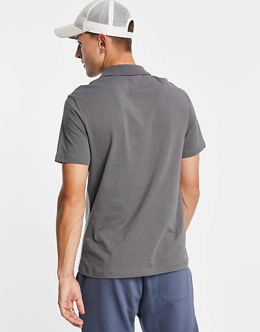 ASOS DESIGN polo t-shirt in grey colour block