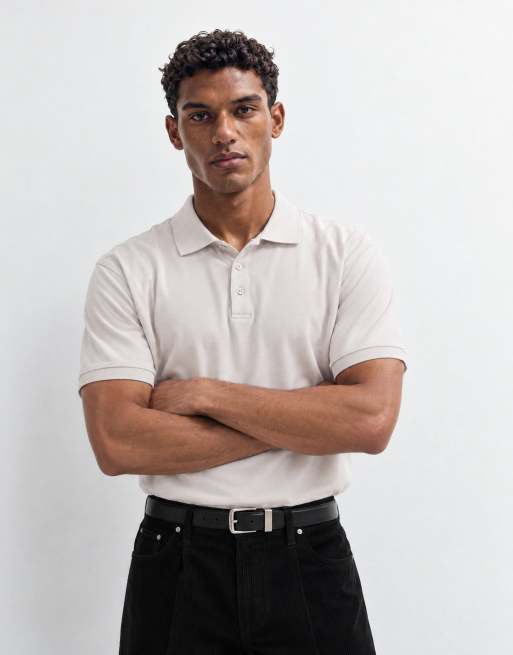 ASOS DESIGN polo w beżowej pice, 6 z 9