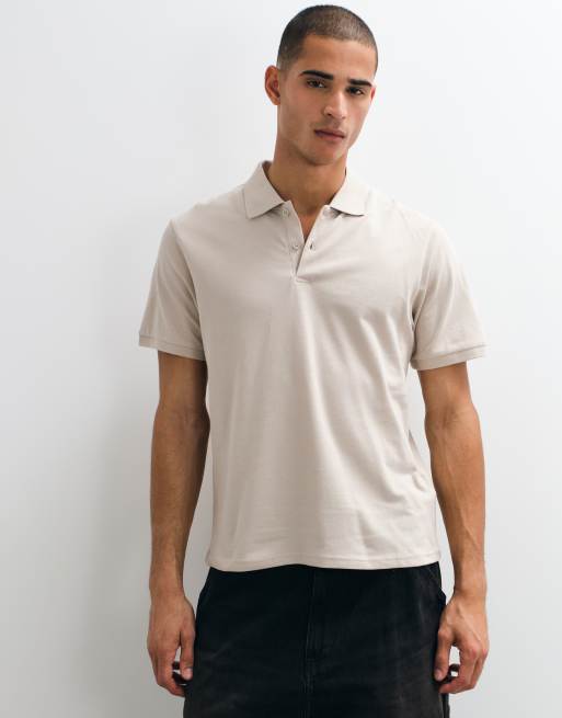 ASOS DESIGN Polohemd aus beigem Piqué, 2 von 9