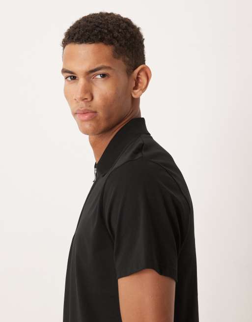 ASOS DESIGN – Polohemd aus hochwertiger SUPIMA®-Baumwolle in Schwarz​, 4 von 5