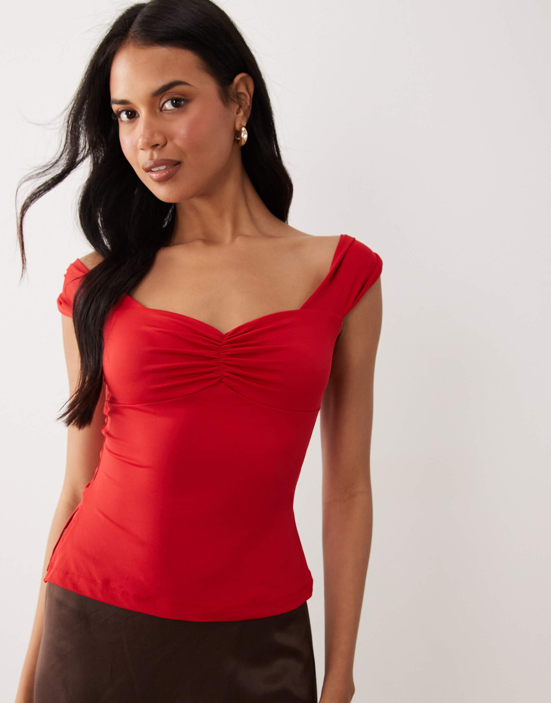 asos design polyamide bandeau in red
