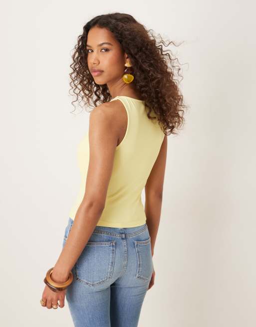 MM6 sleeveless top ノースリーブ トップス yellow 38 61DLGwuMM2L._UY1000_.jpg